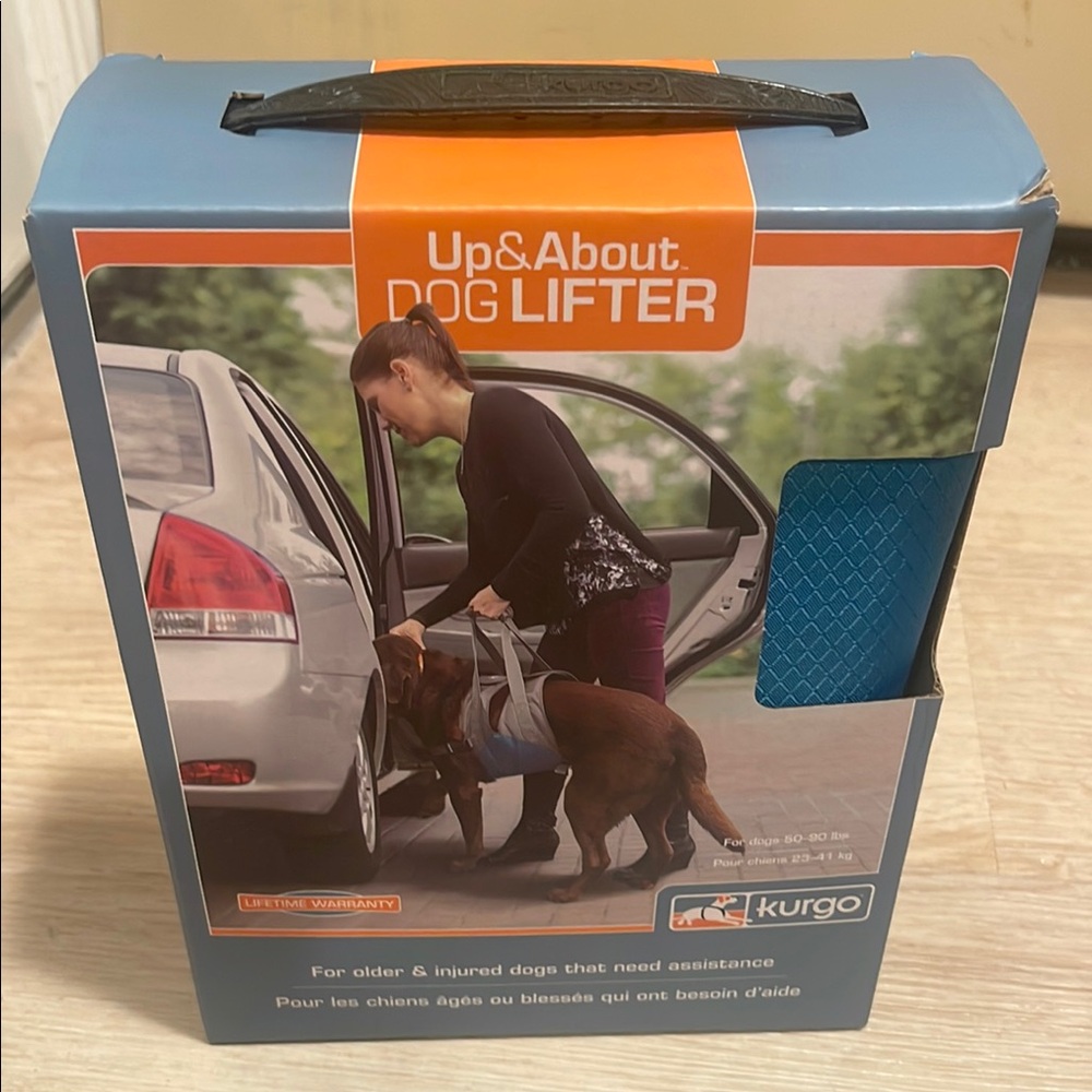 Kurgo Up & About Dog Lifter - Blue and Orange